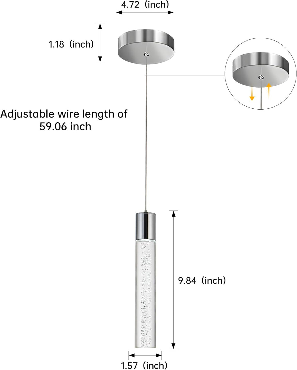 Modern LED Pendant Lights Kitchen Island Lighting,3 Pack