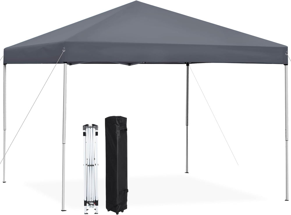 LEMY 10 x 10 FT Pop-Up Foldable Canopy Tent Pre-Assembled Adjustable Lightwei...