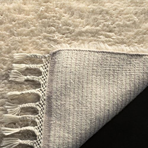 SAFAVIEH Area Rug 8x10 - Casablanca Shag Collection - Large - Beige, Hand-Kno...