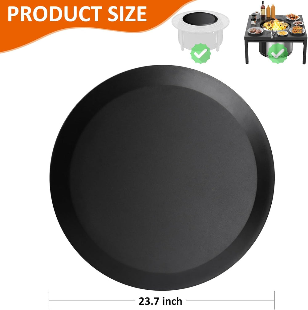 Surround Surface Fire Pit Lid for Solo Stove Bonfire and Ranger 23.75 inch Du...