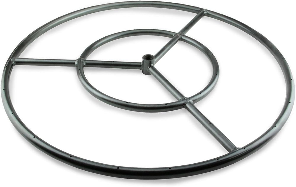 Fire Ring Burner for Fire Pits and Fireplaces | 18 Inch, Black Metal Burner