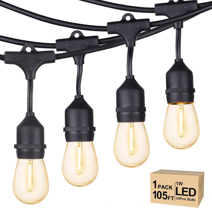 Svater Outdoor String Lights 105 FT Outside Waterproof Commercial Grade ETL