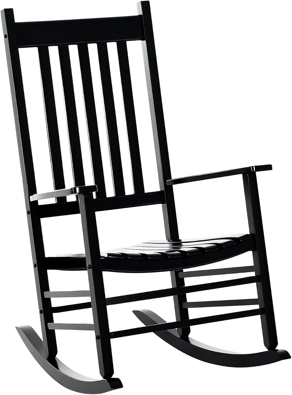 Outsunny Outdoor Rocking Chair High Density Wooden Rockers Black