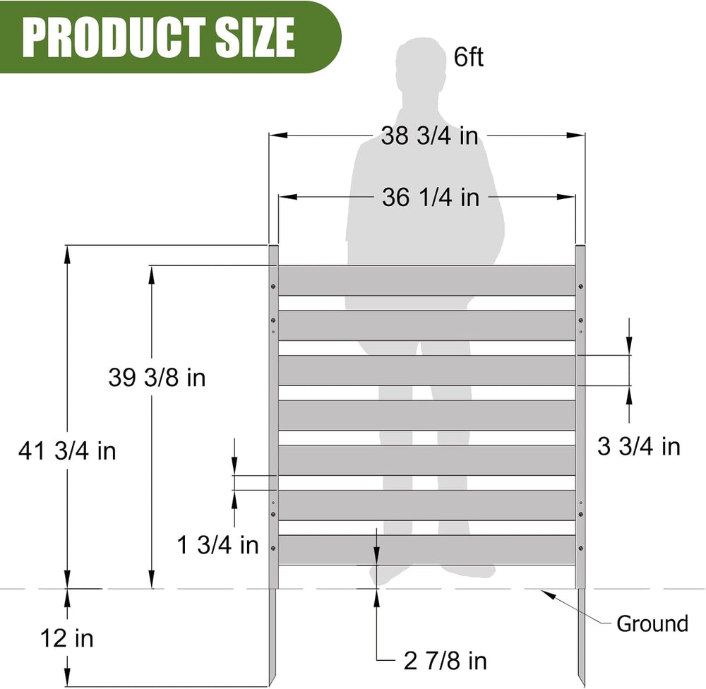 Outdoor Privacy Fence, Wood Privacy Screen Panels for Air Conditioner Fence