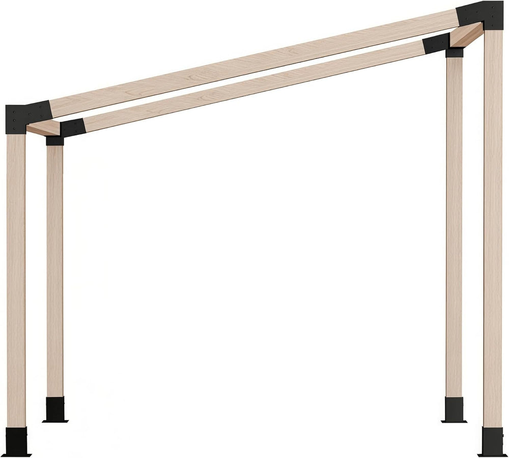 JEXALINE Heavy-Duty 15°Sloped-Roof Single-Bay Pergola Bracket Kit for 4"...