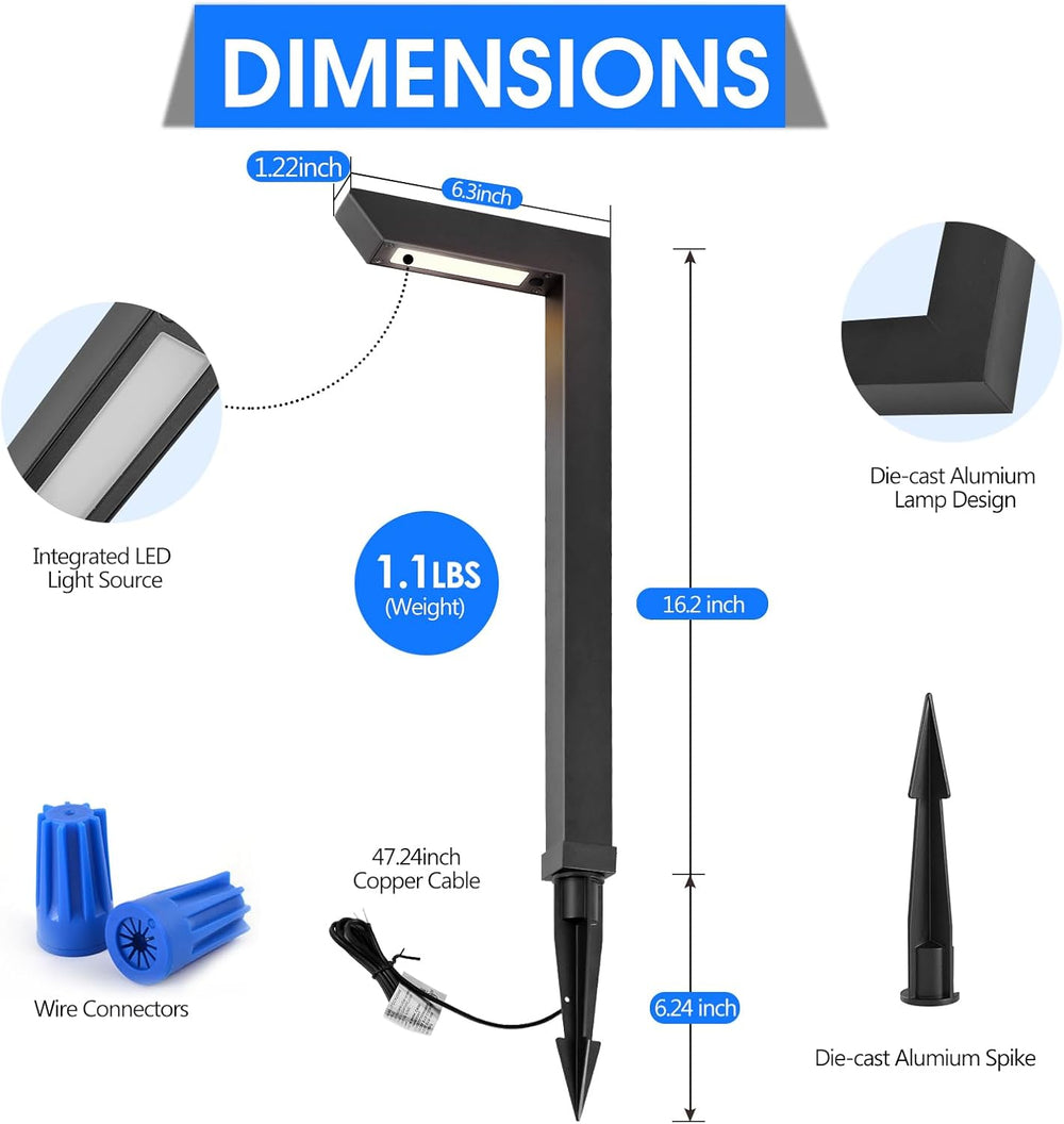 Energetic 5CCT Low Voltage Landscape Lights, 5W 200LM IP65 Waterproof LED Pat...