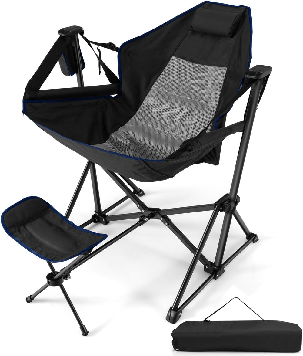HAPPYGRILL Hammock Camping Chair, Folding Camping Swinging Chair with Retract...
