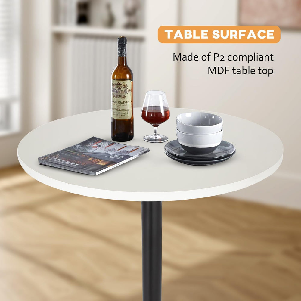 FDW Pub Table 40 Inch Height Cocktail Table Round Bistro Bar Table for Home a...