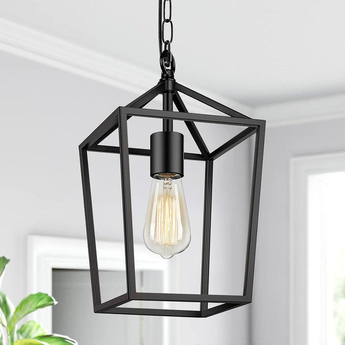 BesLowe Farmhouse Pendant Light for Kitchen Island, Modern Black