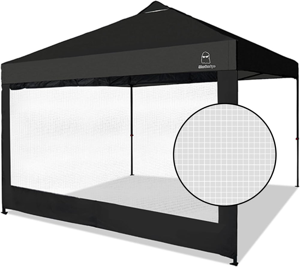 Mesh Sidewall for 10x10 Pop Up Canopy - Straight Leg, Commercial Grade Black ...