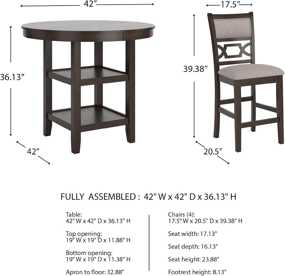 Signature Design by Ashley Round Counter Height Dining Set for 4