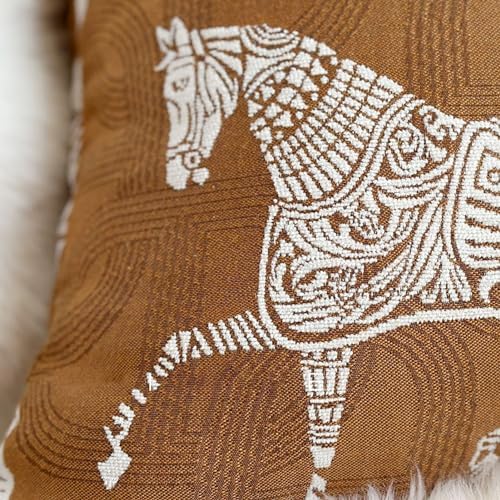 Croker Horse 20x20'' Inches Throw Pillow Cushion Cover - Luxury Palac...