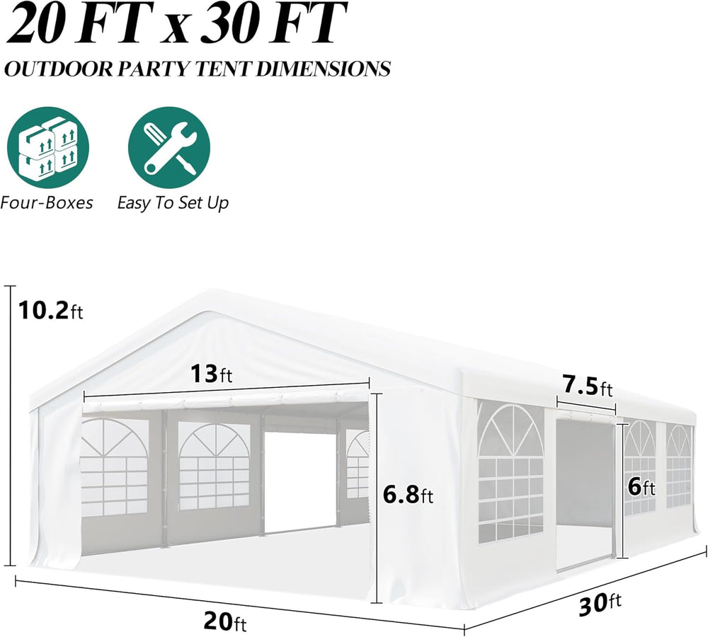 GARTOO 20' x 30' Heavy Duty Party Tent for Event