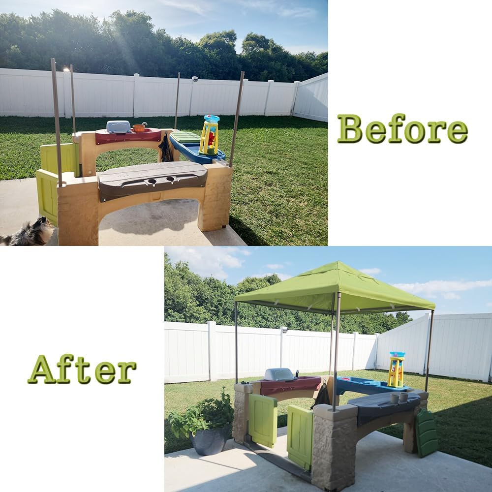 YardJoyliz Upgraded All Around Playtime Patio Canopy for Step2 BBQ Center