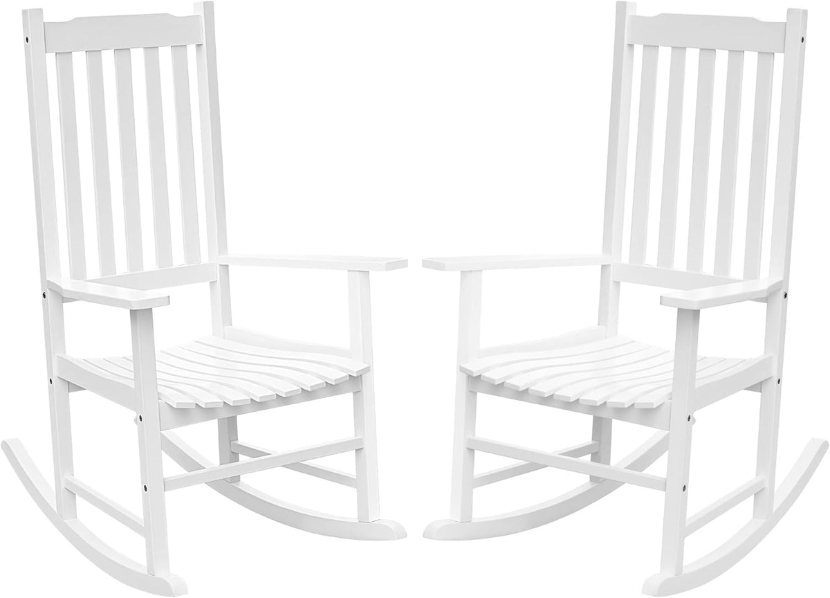 flamaker acacia wood porch rocking chairs set of, main product view