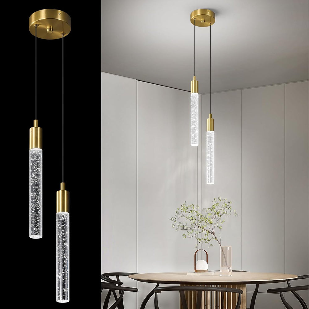 Modern Light Fixture Kitchen Island Pendant Light Dimmable LED Gold Pendant L...