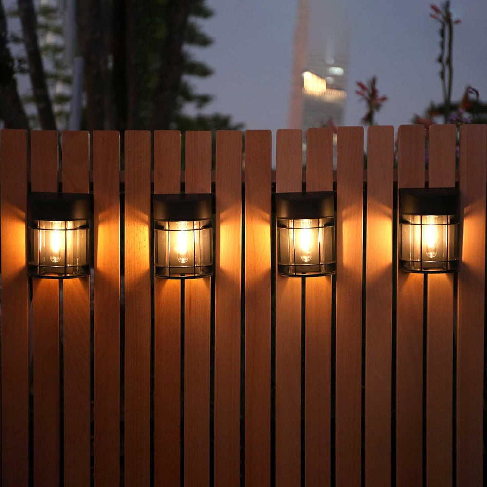Solar Fence Lights, 12 Pack Waterproof Solar Lights Outdoor, Outdoor Solar Li...