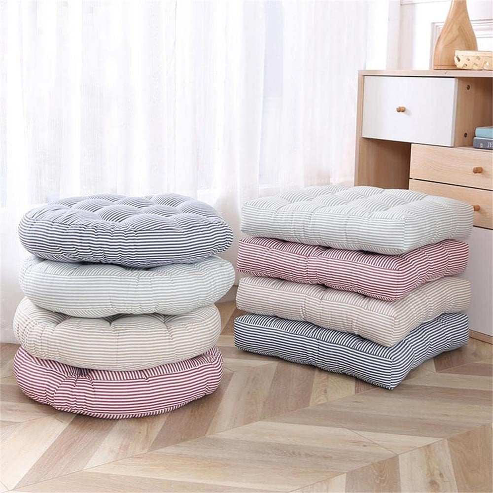 Tiita 22 Inch Square Floor Cushions, Floor Pillow for Sitting, Beige
