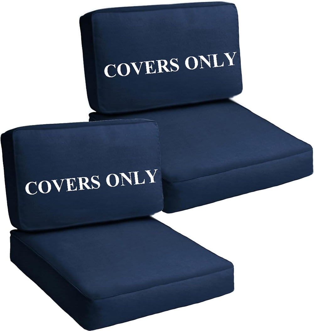 Patio Cushion Covers Replacement, Blue, 28x28x6, 28x13x6