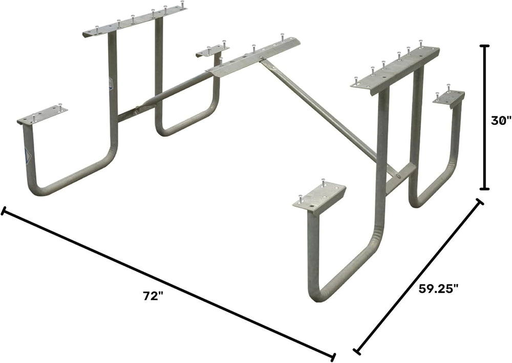 Picnic Table Frame Kit – Commercial Grade, Fully Welded Steel, 6-Foot DIY Des...