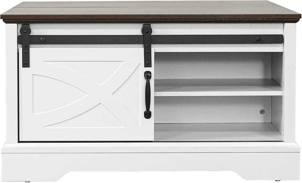 31.5" Farmhouse Coffee Table with Storage, Hinged Lift Top Coffee Table