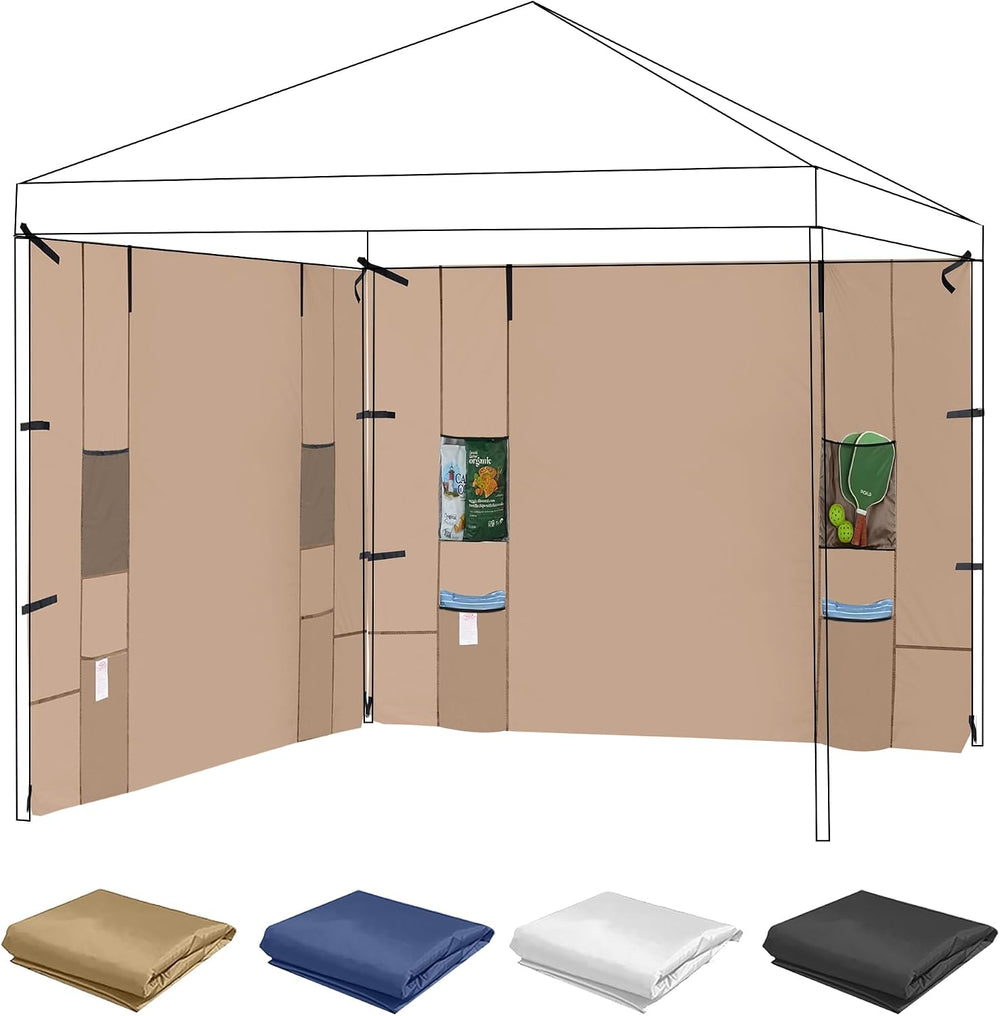 Canopy Sidewalls with 4 Pockets for Pop Up Canopy Frame,2Pcs Sunwalls Only