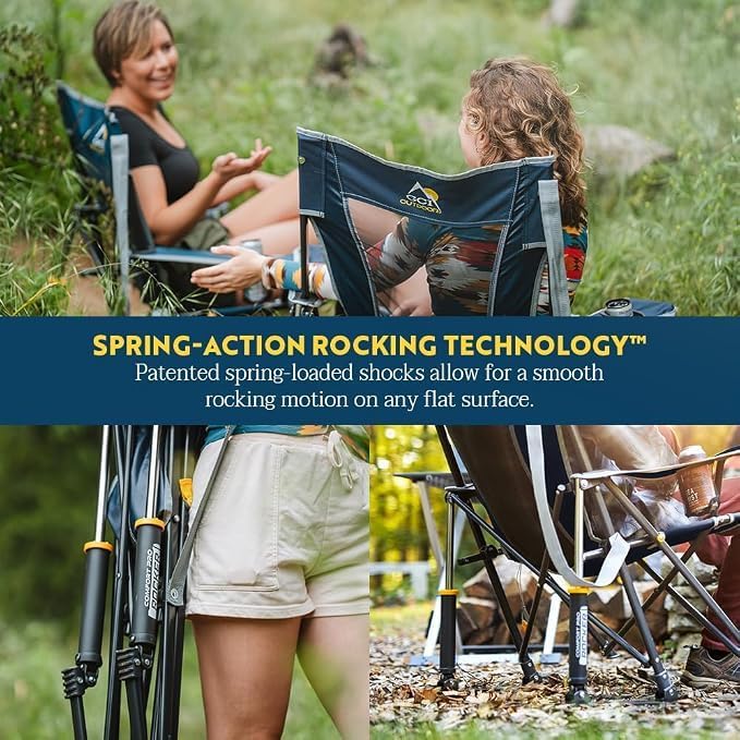 GCI Outdoor Comfort Pro Rocker Outdoor Rocking Chair with Beverage Holder
