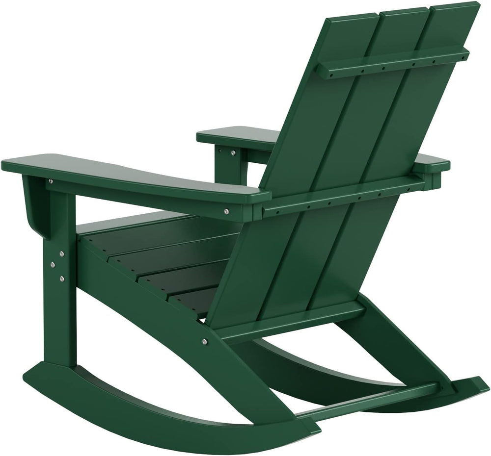 WestinTrends Ashore Patio Rocking Chairs Set of 4, All Weather Poly Lumber Pl...