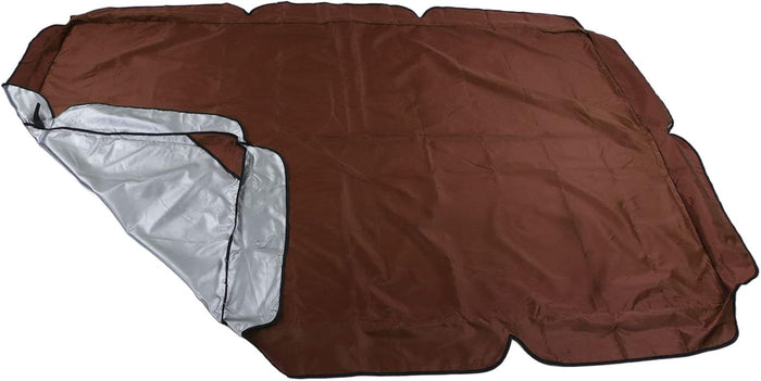 Outdoor Swing Canopy Porch Top Cover Replacement Proof for Patio Yard Chair (Brown)