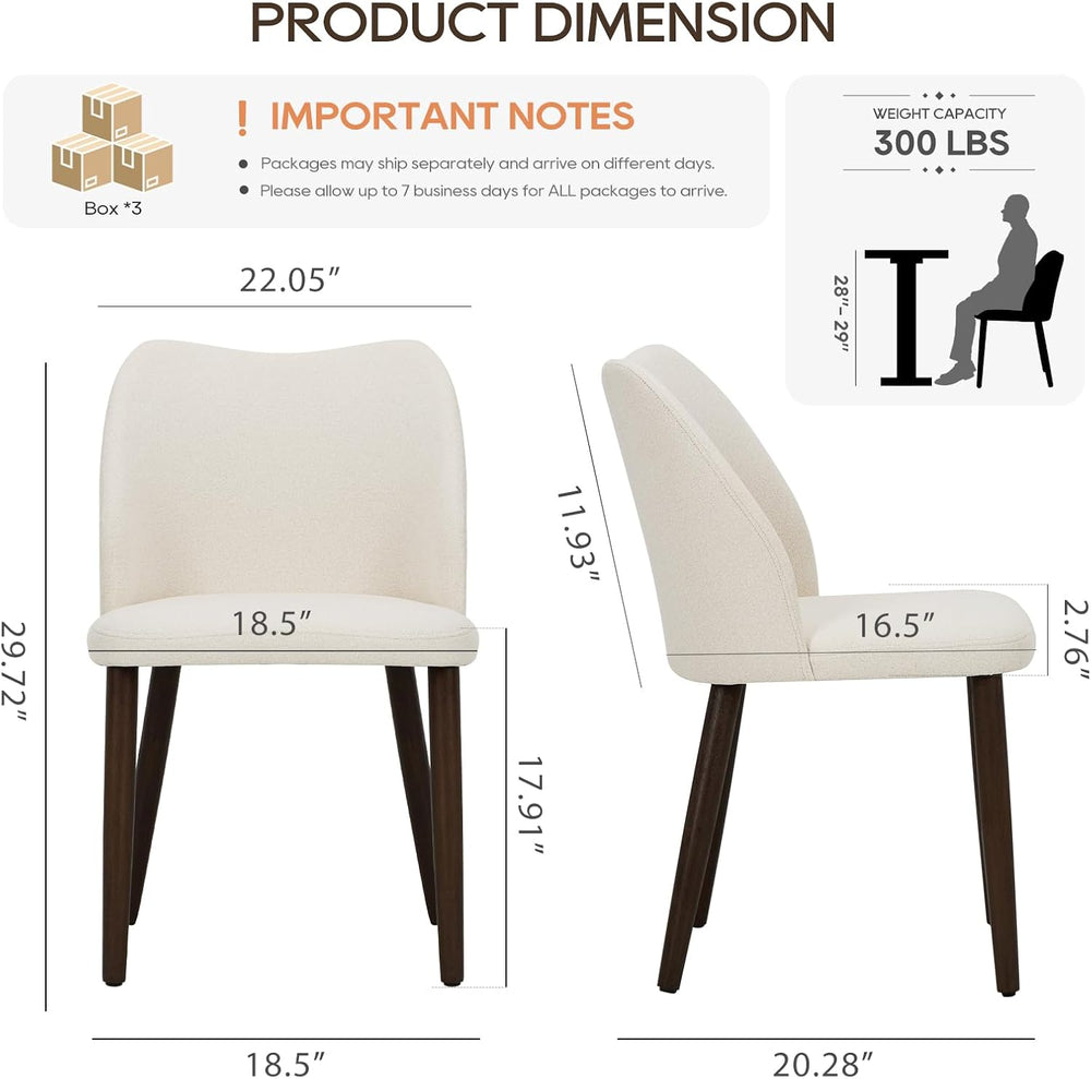 COLAMY Upholstered Dining Chairs Set of 6, Modern Kitchen & Dining Room C...
