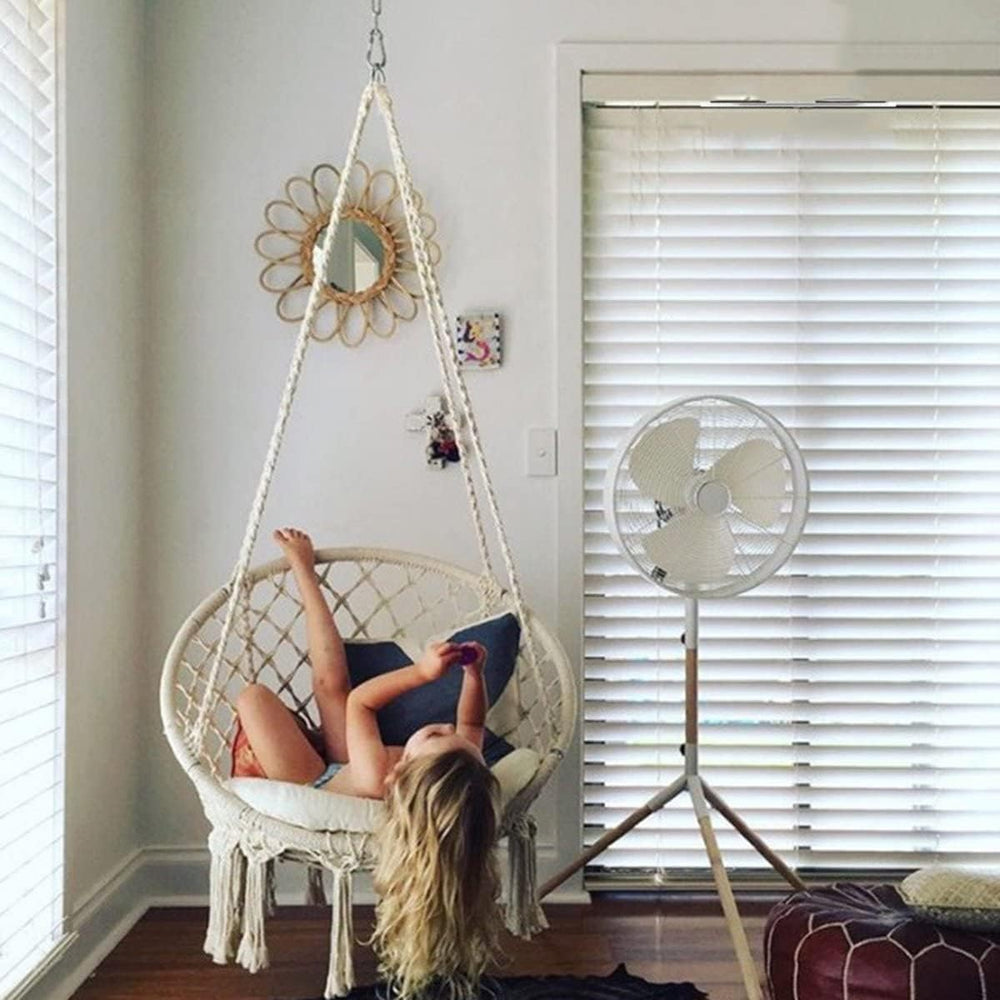 Garpans Hammock Chair Macrame Swing Bohemian Style Hammock Swing Chair with T...