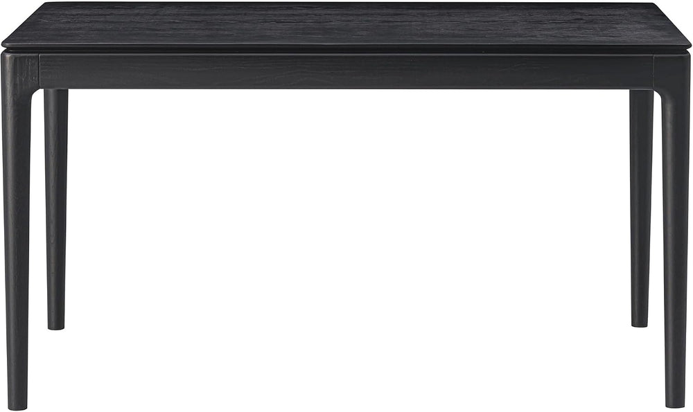 Mingle 55 Inch Modern Rectangular Dining Table, Seats 4-6, Burnt Black