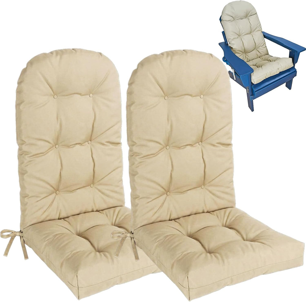 Outdoor Adirondack Chair Cushions Set of 2, Waterproof Patio Rocking Chair Cu...
