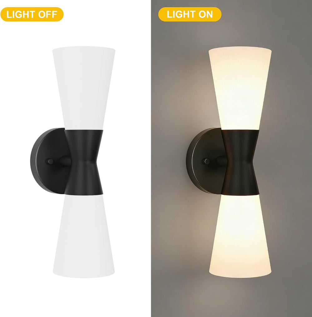 Wall Sconces Set of 2 for Bathroom, Modern Indoor Vanity Light Fixtures 15&qu...