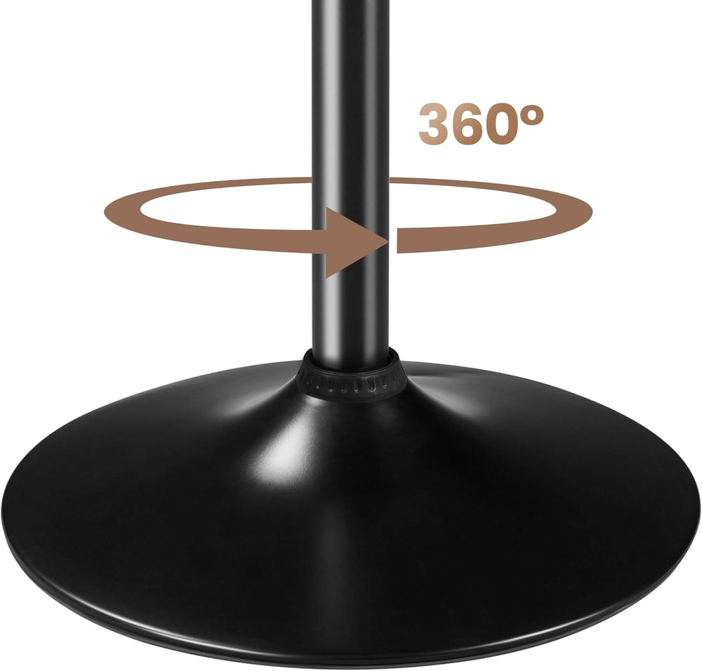 Yaheetech Round Bar Table, Adjustable 27.5-36" Height, Full Black
