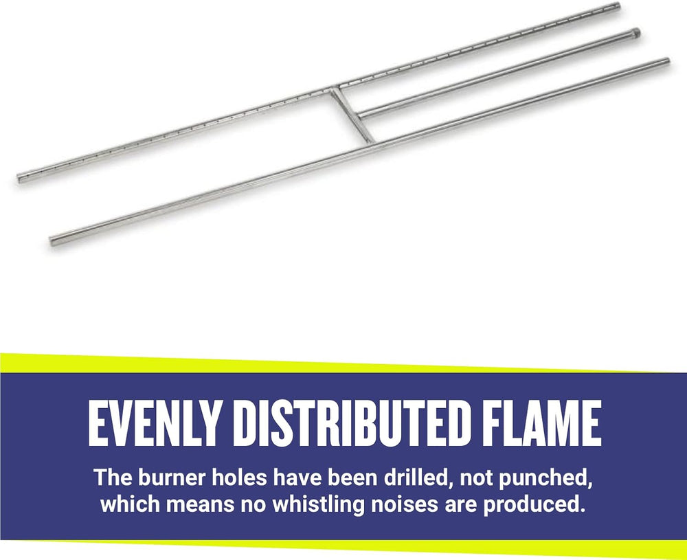 48" X 8" Stainless Steel H-Style Burner