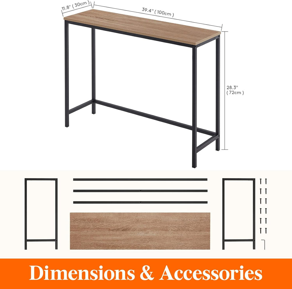 Lifewit 39.4 Inch Console Table Narrow Sofa Table with Metal Frame for Living...