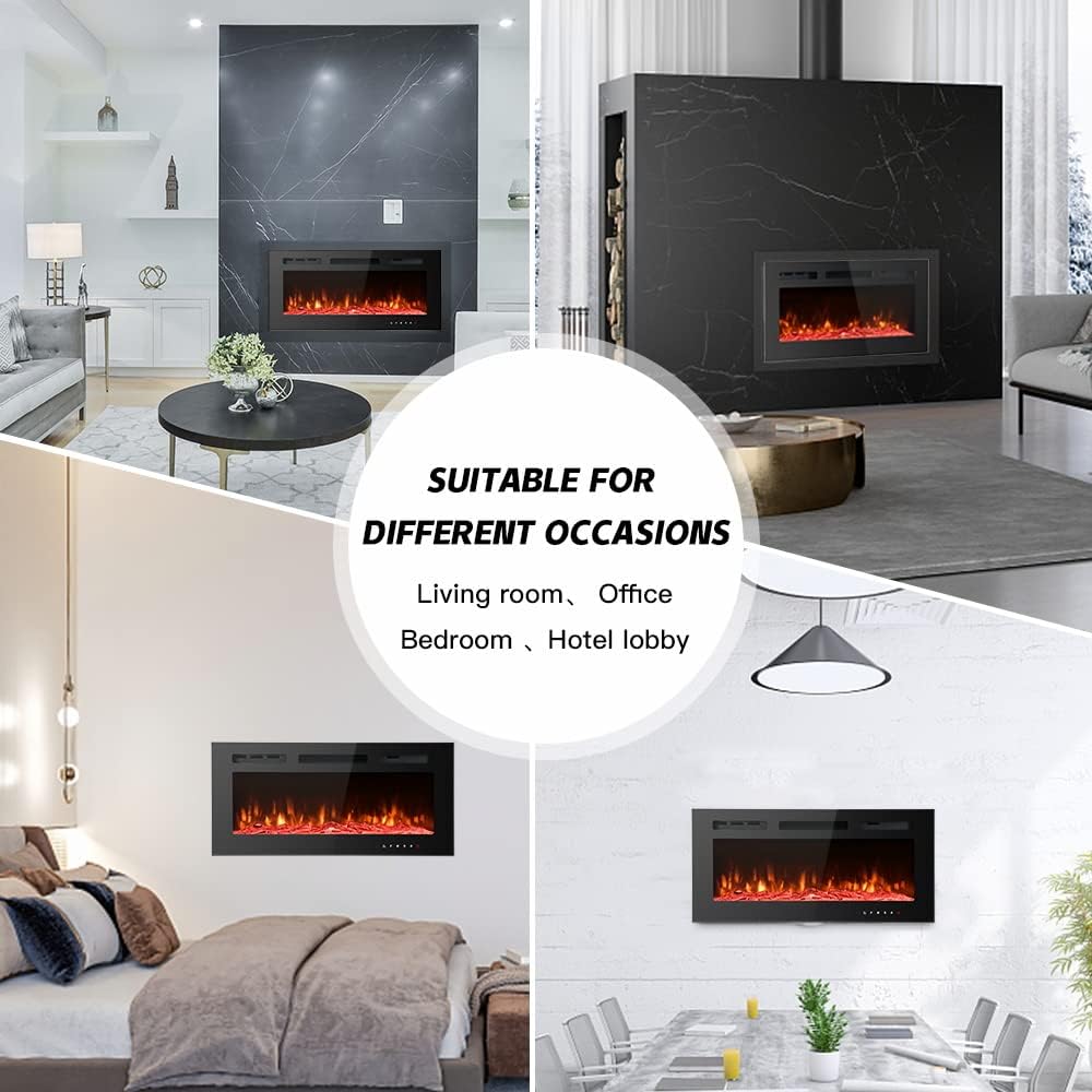 Electric Fireplace Inserts Freestanding Heater for The Living Room Floating F...