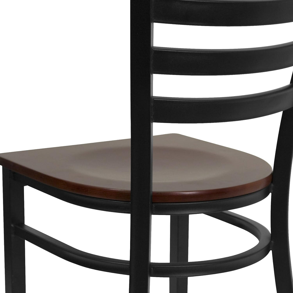 Flash Furniture Hercules Ladder Back Restaurant Chair, Mahogany, 2-Pack