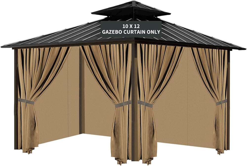 Gazebo Universal Replacement Privacy Curtain, 10'X12' Waterproof Outd...