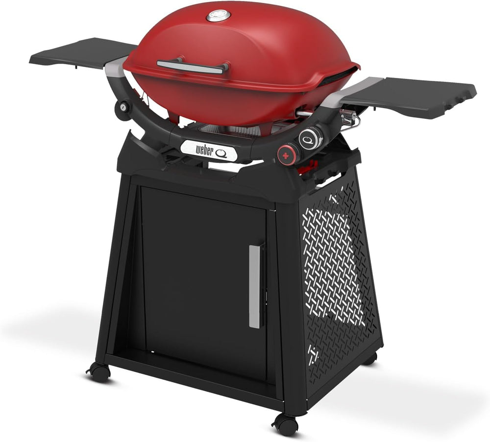 Weber Q 2800N+ Liquid Propane Grill with Stand, Flame Red – Wide 250°–700°F T...