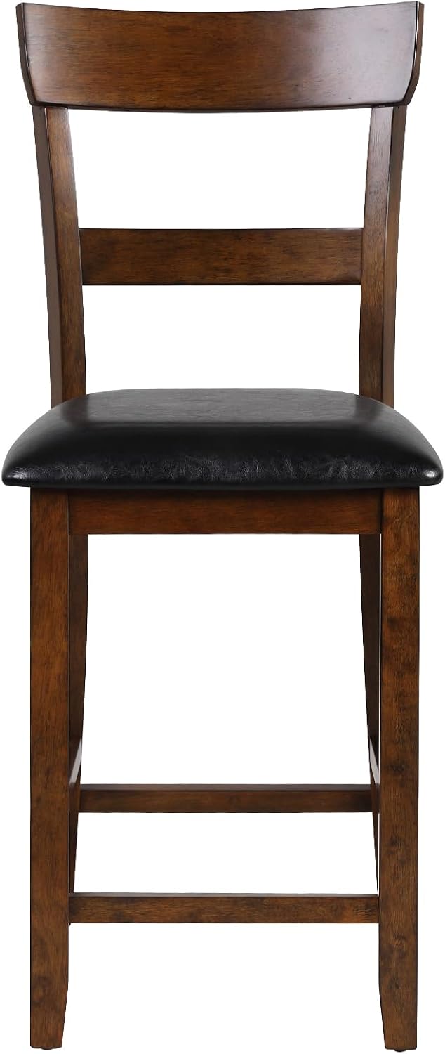 ERGOMASTER Dining Chairs Set of 2, Farmhouse 25.5" Bar Chairs, Rubber Wo...
