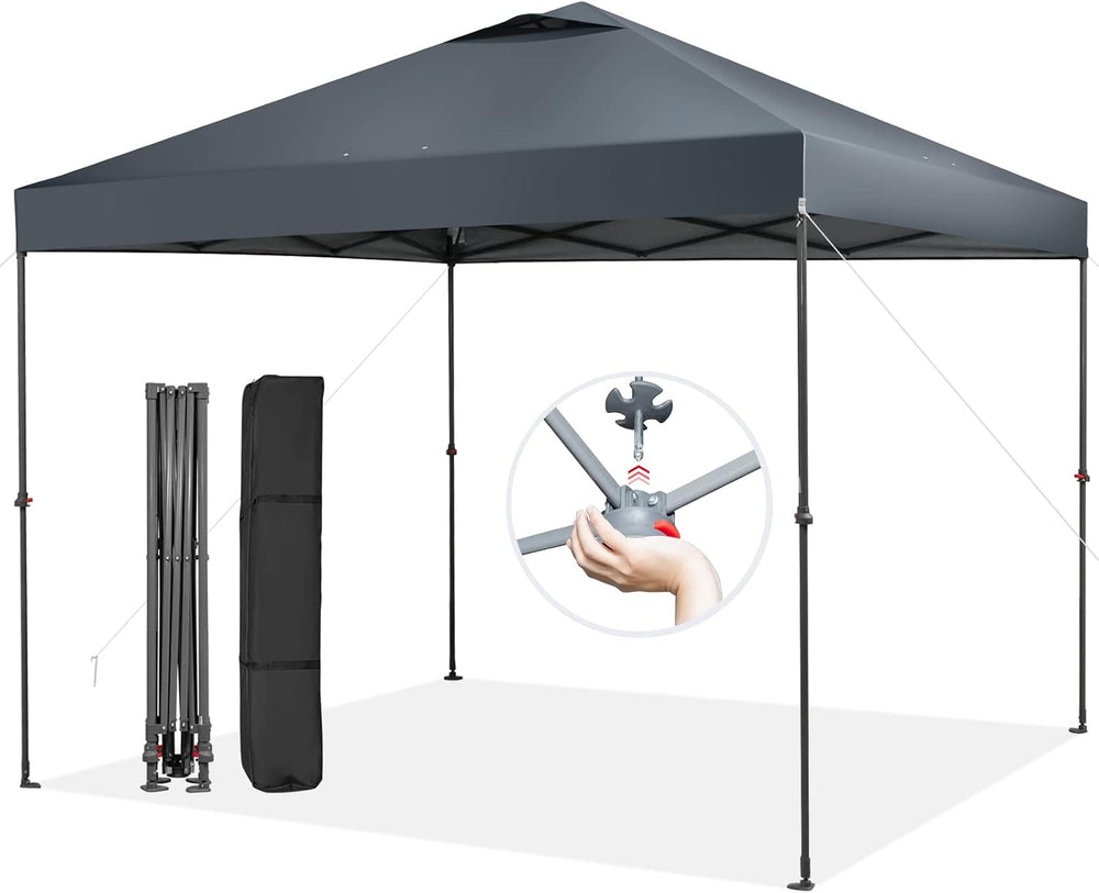 Tangkula 10x10 Ft Pop Up Canopy, Easy Set-up Instant Tent with Center Lock, C...