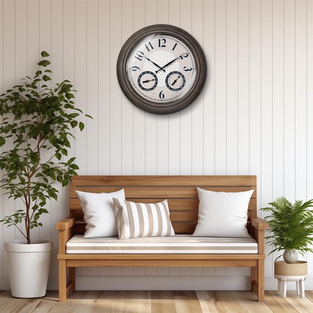 Presentime 18 Inch Illuminated Outdoor Clock