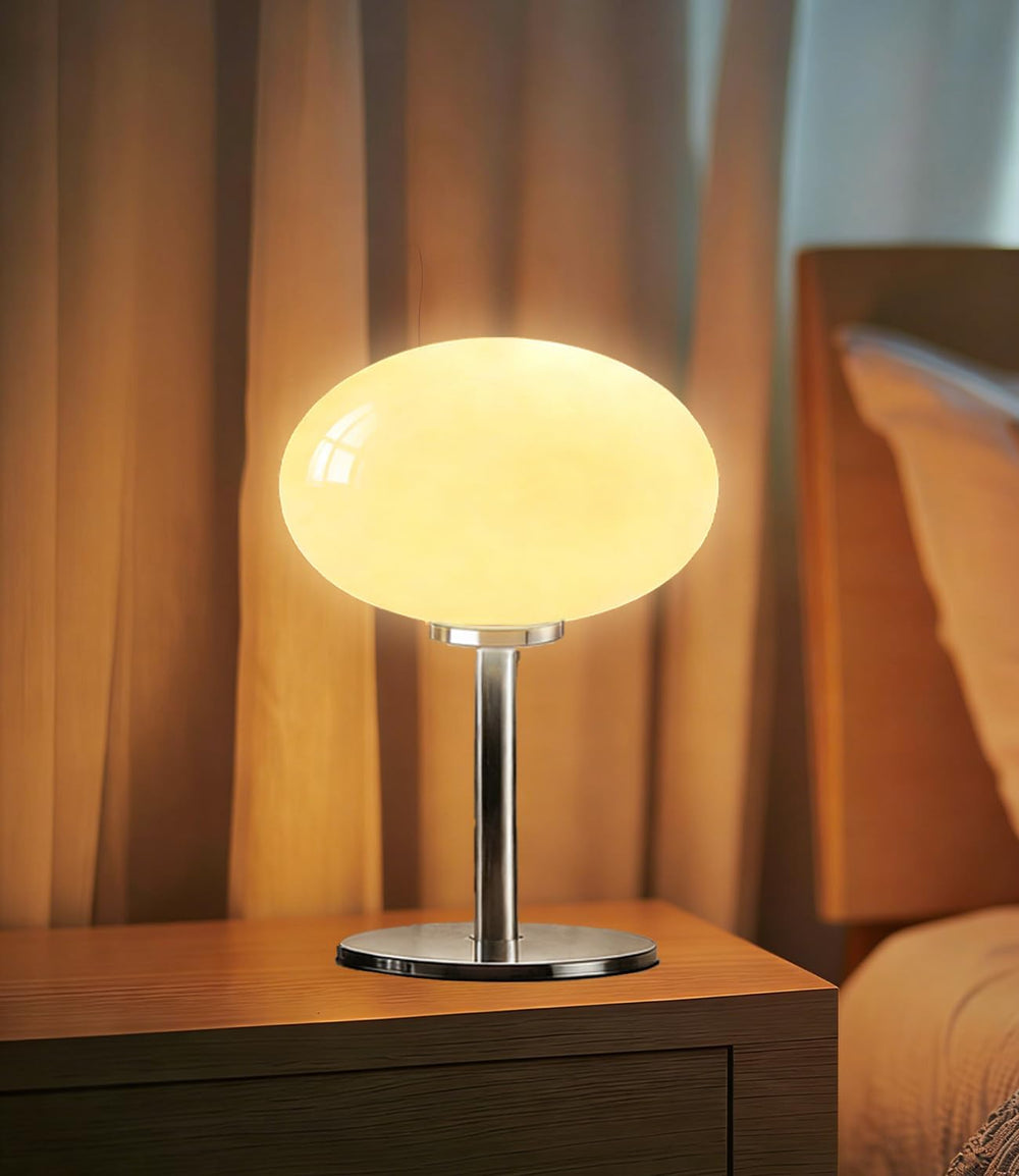 Glass Mushroom Lamp, Mid Century Dimmable Lamp 3 Color Temperatures Table Lam...