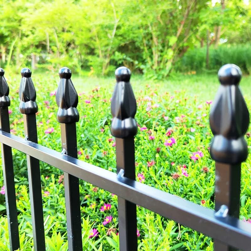 Thealyn 18" H x 22" W Decorative Metal Garden Border Fence, 10 Pane...