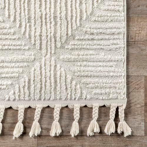 nuLOOM Kerry Cream Geometric Power Loomed Area Rug, 12' x 15'