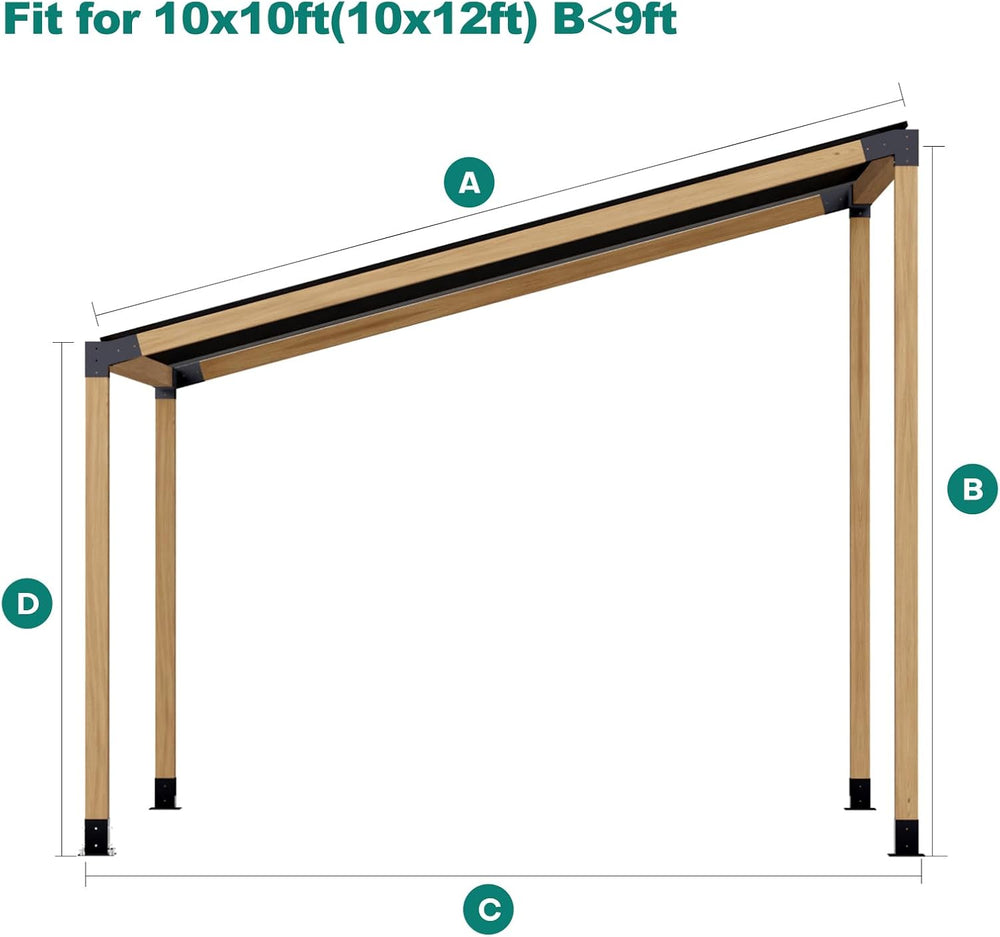 HAYOHRT 15° Pergola Brackets 75° Corner Bracket with Post Base Gazebo Kit for...