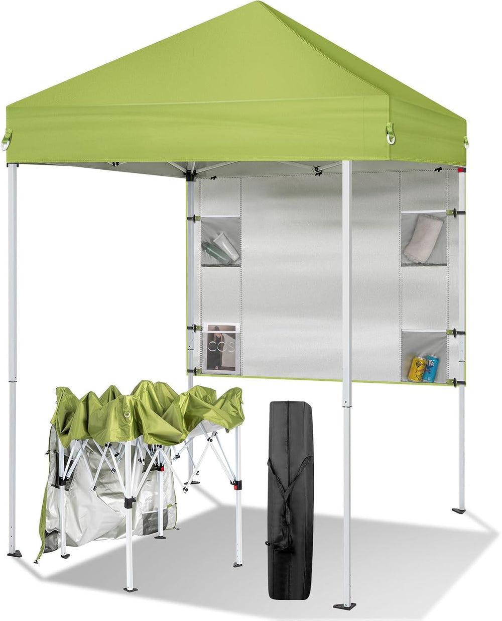 VINGLI 5x5 ft Pop Up Canopy Tent, Outdoor Small Gazebo with Backpack, Patio S...