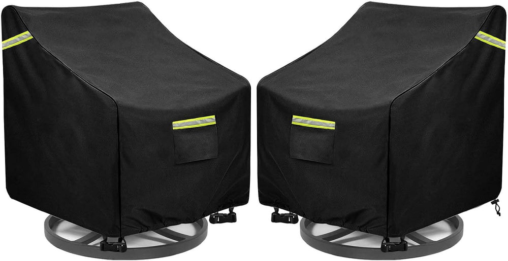 Outdoor Swivel Chair Cover 2 Pack,(32Wx35Dx36H inches )100% Waterproof Heavy ...